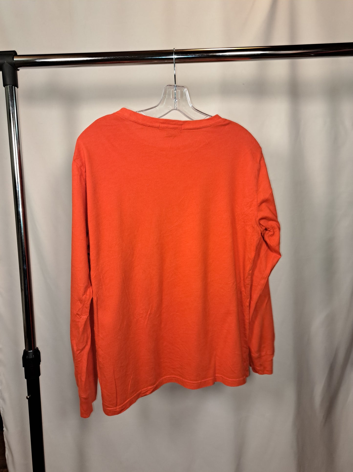 Vintage Polo Ralph Lauren Longsleeve – Orange mit blauem Logo, Größe L | Bold Classic Style