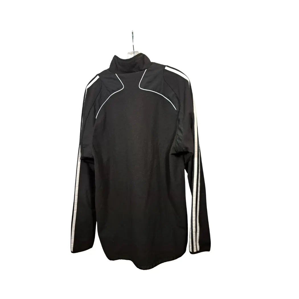 Adidas Zipper Fleece Jacke / Black 3-Stripes / Size 7 (≈ L/XL) – Vintage Y2K Training Jacket