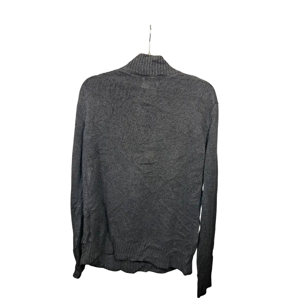 Calvin Klein Vintage Half Zip Strickpullover Dunkelgrau – Größe L | Minimalist Knit