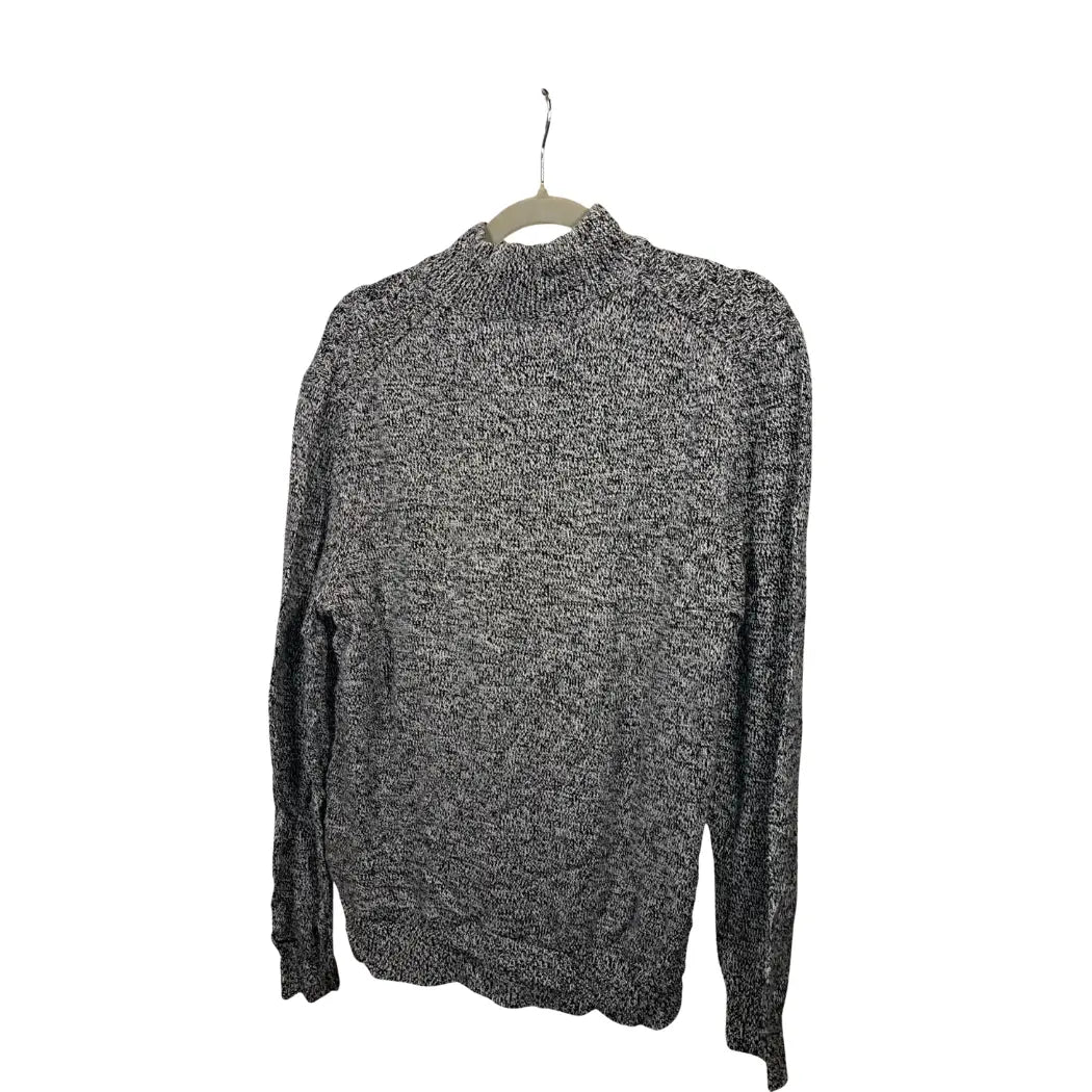 Calvin Klein Vintage Half Zip Pullover Grau Meliert – Größe L | Chunky Knit