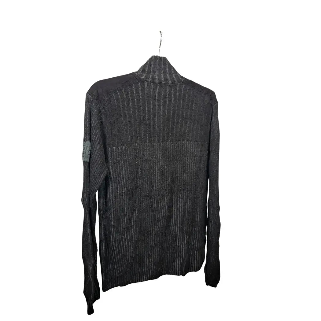 Calvin Klein Vintage Half Zip Pullover Zweifarbig – Größe M | Rib Knit Contrast