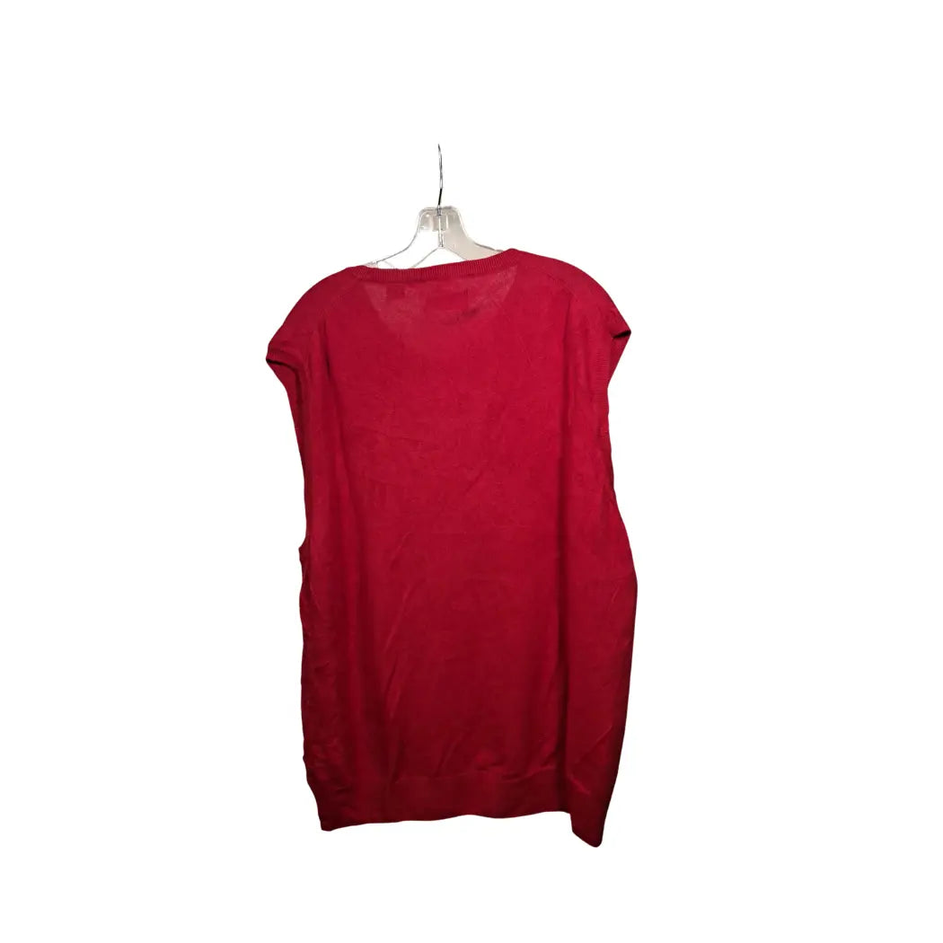 Vintage CHAPS by Ralph Lauren Pullunder – Rot, Größe XL | Classic Preppy Knit Vest