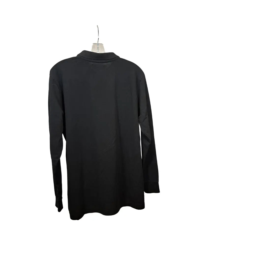 Kappa Longsleeve Polo Black / Minimal Logo Embroidery / Shirt Size M
