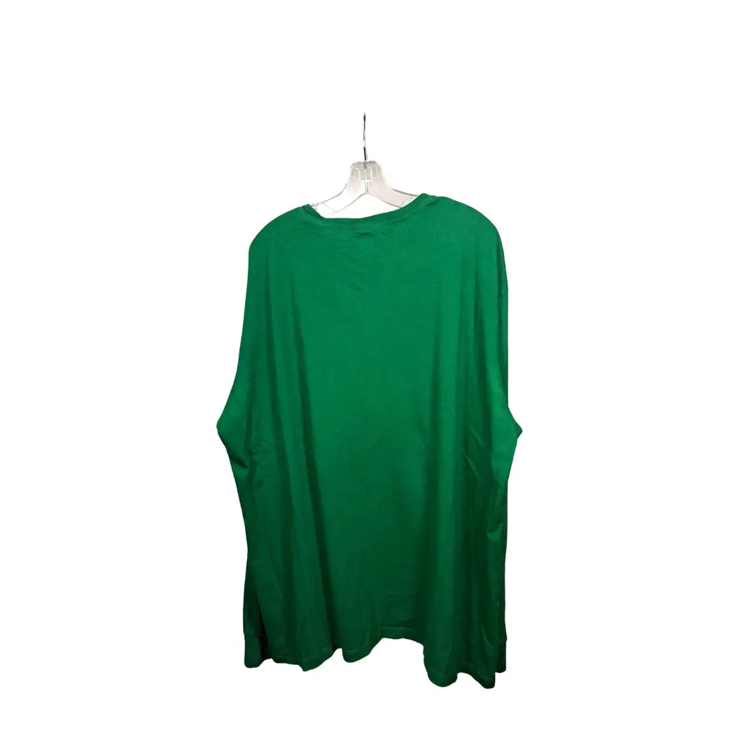 Vintage Polo Ralph Lauren Longsleeve – Grün mit gelbem Logo, Größe 2XL | Classic Cotton Shirt