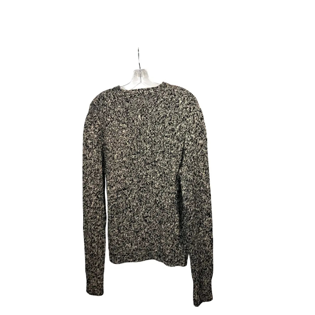Vintage Lauren by Ralph Lauren Strickpullover – Melange Schwarz-Weiß, Größe XL | Premium Knit Sweater