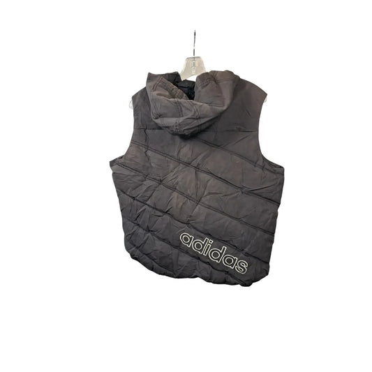 Adidas Vintage Puffer Weste mit Kapuze (Big Logo)