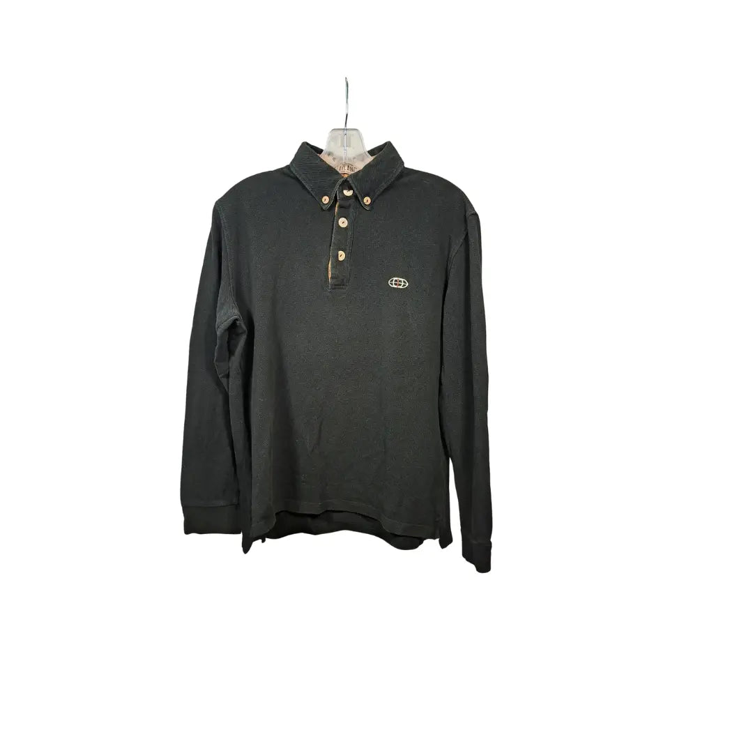Alviero Martini 1ª Classe Vintage Polo Longsleeve / Black / Size L – Italian Designer