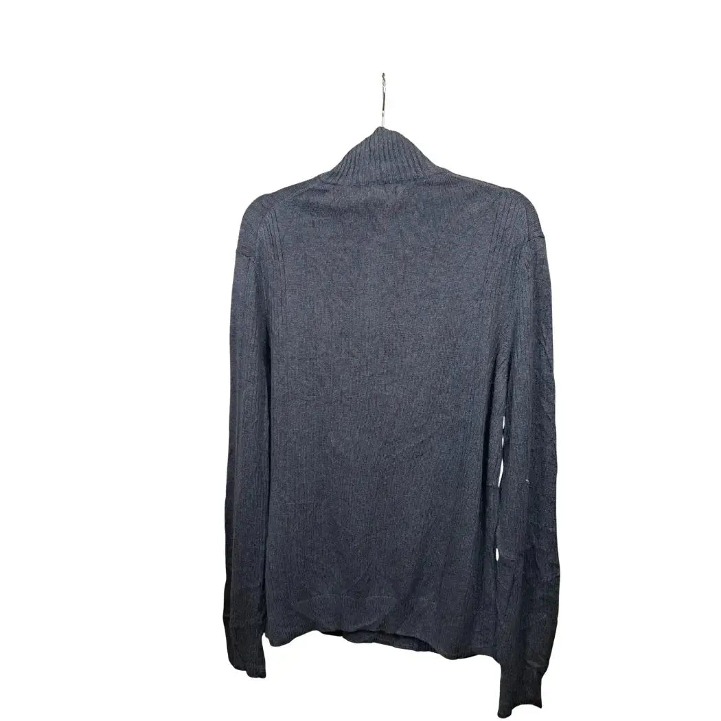 Calvin Klein Vintage Half Zip Pullover Dunkelgrau – Größe XL | Minimalistic Knitwear