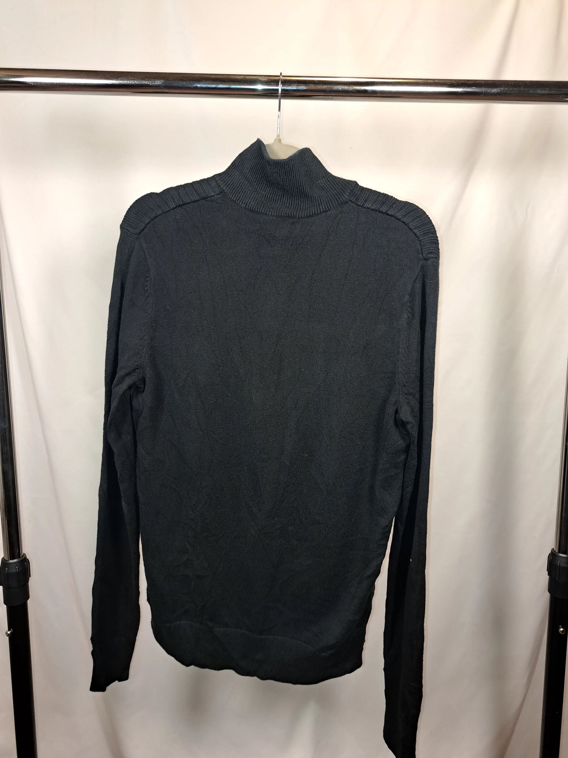Calvin Klein Vintage Half Zip Pullover Zweifarbig – Größe M | Rib Knit Contrast Calvin Klein