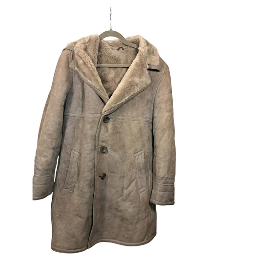 Vintage Shearling Coat / 70s Real Suede Sheepskin Coat / Winter Mantel / Jacke Größe M
